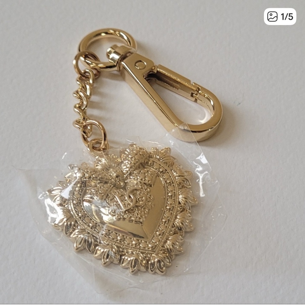 Dolce & Gabbana Gold Heart Key Holder